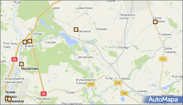 mapa Zajączkowo gmina Grodziczno, Zajączkowo gmina Grodziczno na mapie Targeo