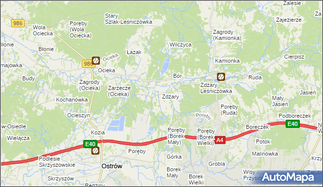 mapa Zdżary, Zdżary na mapie Targeo