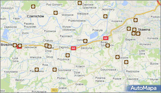 mapa Zelczyna, Zelczyna na mapie Targeo