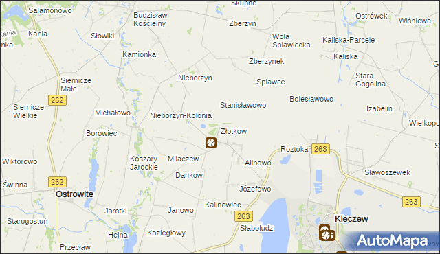 mapa Złotków, Złotków na mapie Targeo