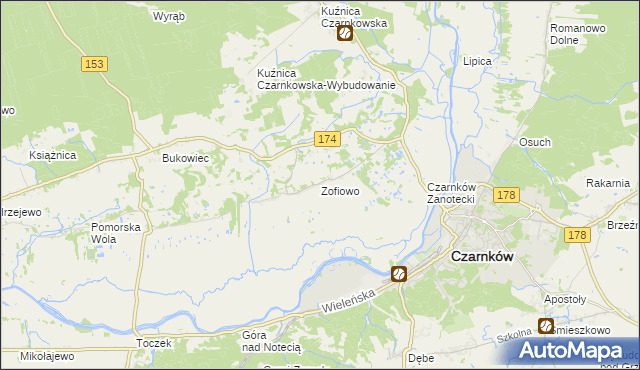 mapa Zofiowo, Zofiowo na mapie Targeo