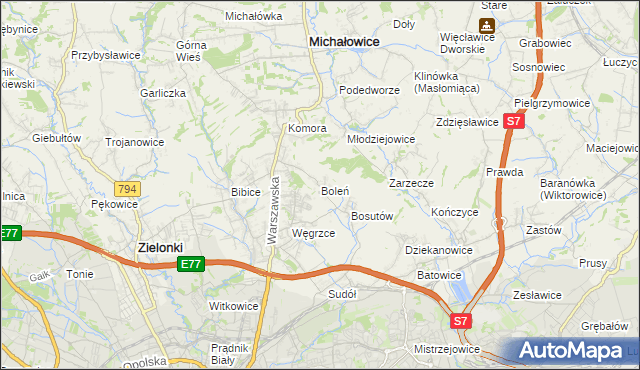 mapa Boleń, Boleń na mapie Targeo