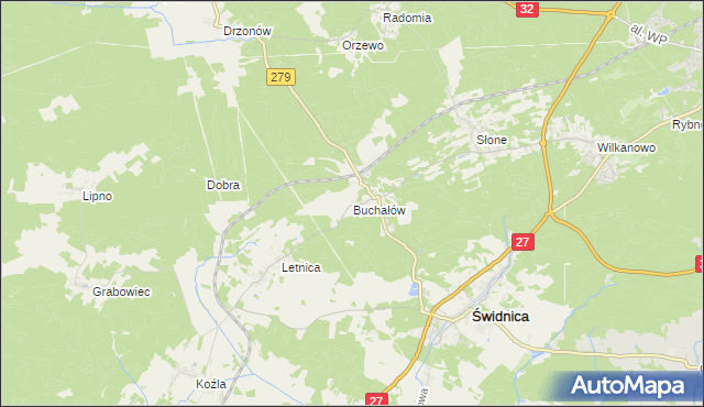 mapa Buchałów, Buchałów na mapie Targeo