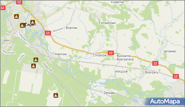 mapa Chrobrów, Chrobrów na mapie Targeo