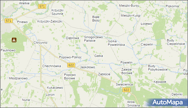 mapa Gatka gmina Winnica, Gatka gmina Winnica na mapie Targeo