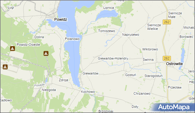 mapa Giewartów-Holendry, Giewartów-Holendry na mapie Targeo