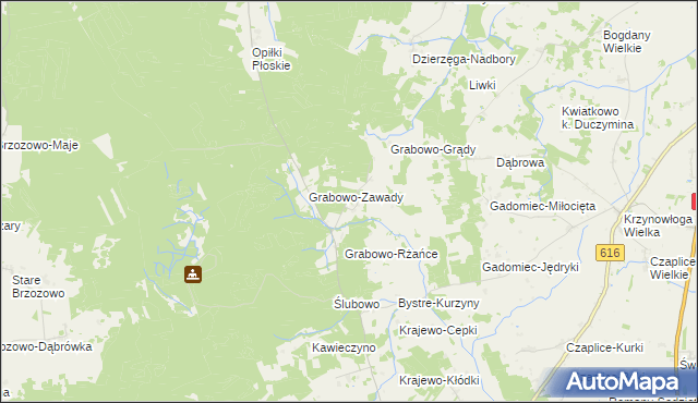 mapa Grabowo-Skorupki, Grabowo-Skorupki na mapie Targeo