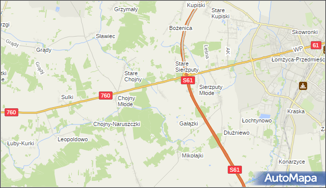 mapa Grzymały Szczepankowskie, Grzymały Szczepankowskie na mapie Targeo