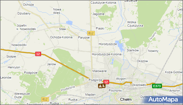 mapa Horodyszcze-Kolonia, Horodyszcze-Kolonia na mapie Targeo