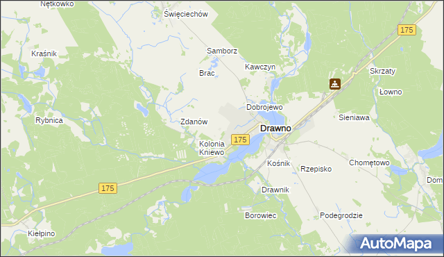 mapa Janków gmina Drawno, Janków gmina Drawno na mapie Targeo