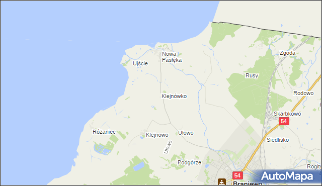 mapa Klejnówko, Klejnówko na mapie Targeo