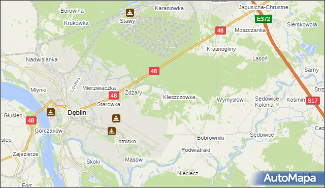 mapa Kleszczówka, Kleszczówka na mapie Targeo