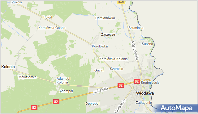 mapa Korolówka-Kolonia, Korolówka-Kolonia na mapie Targeo