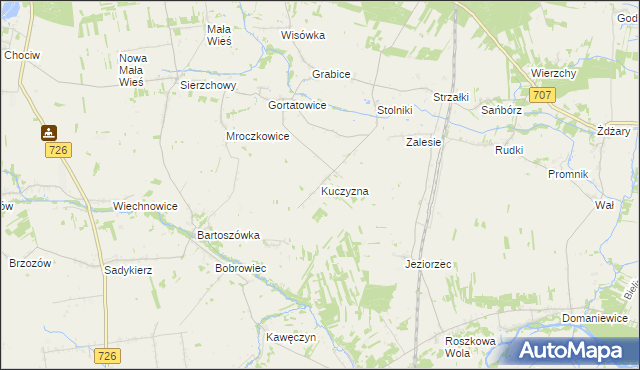 mapa Kuczyzna, Kuczyzna na mapie Targeo