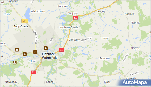 mapa Marków, Marków na mapie Targeo