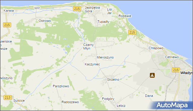 mapa Mieroszyno, Mieroszyno na mapie Targeo