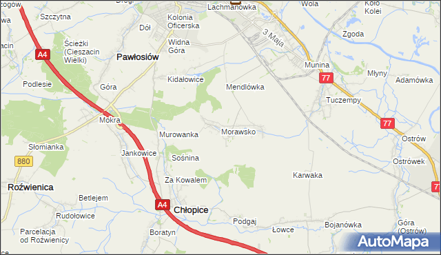 mapa Morawsko gmina Jarosław, Morawsko gmina Jarosław na mapie Targeo