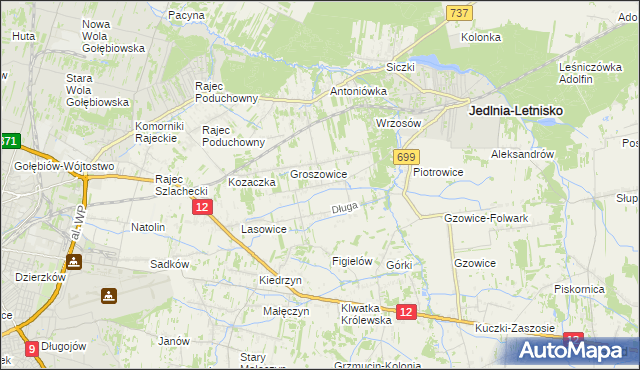 mapa Myśliszewice, Myśliszewice na mapie Targeo