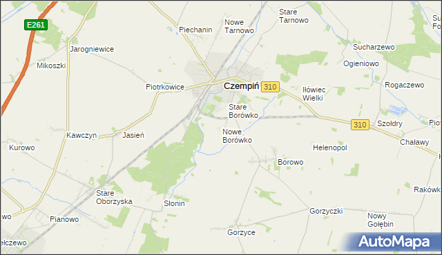 mapa Nowe Borówko, Nowe Borówko na mapie Targeo