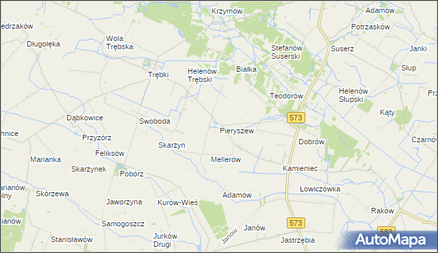 mapa Pieryszew, Pieryszew na mapie Targeo