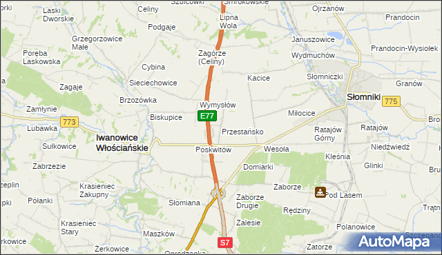 mapa Przestańsko, Przestańsko na mapie Targeo