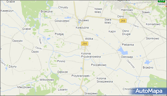 mapa Przybranowo, Przybranowo na mapie Targeo