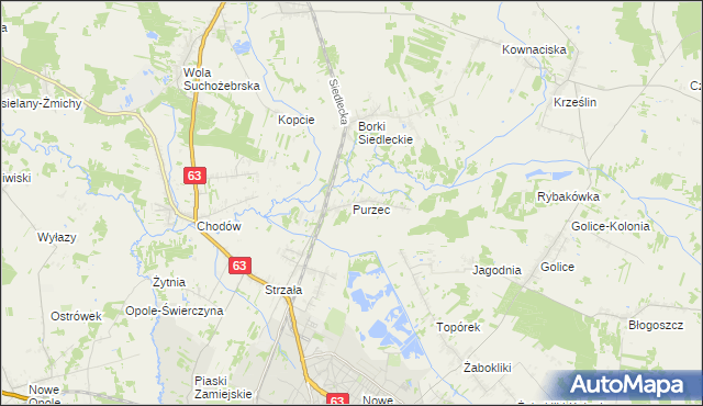 mapa Purzec, Purzec na mapie Targeo