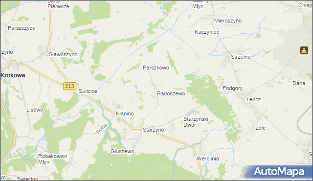 mapa Radoszewo, Radoszewo na mapie Targeo