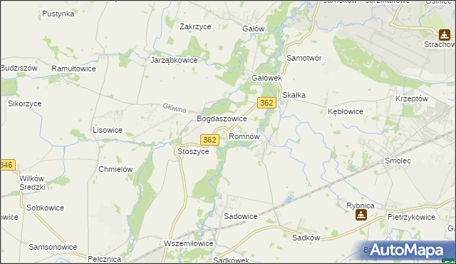 mapa Romnów, Romnów na mapie Targeo