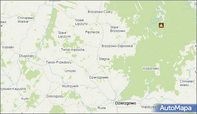 mapa Stegna gmina Dzierzgowo, Stegna gmina Dzierzgowo na mapie Targeo