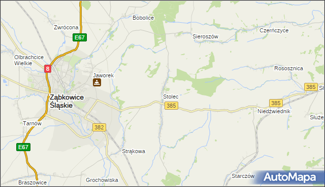 mapa Stolec gmina Ząbkowice Śląskie, Stolec gmina Ząbkowice Śląskie na mapie Targeo