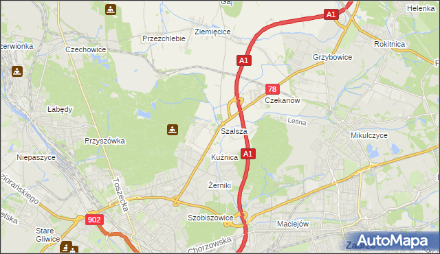 mapa Szałsza, Szałsza na mapie Targeo