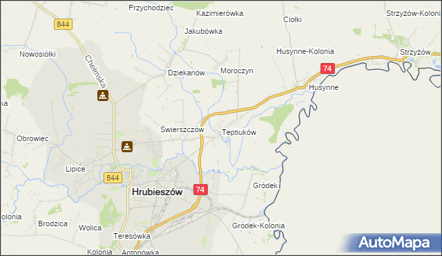 mapa Teptiuków, Teptiuków na mapie Targeo