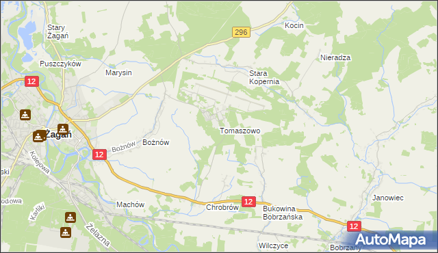 mapa Tomaszowo, Tomaszowo na mapie Targeo