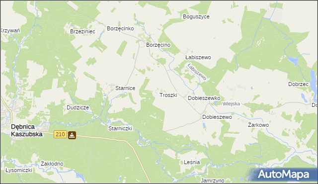 mapa Troszki, Troszki na mapie Targeo