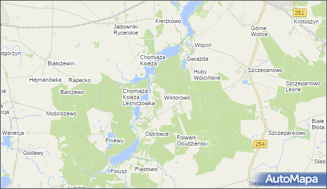 mapa Wiktorowo gmina Gąsawa, Wiktorowo gmina Gąsawa na mapie Targeo