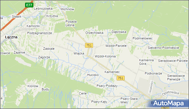 mapa Wzdół-Kolonia, Wzdół-Kolonia na mapie Targeo