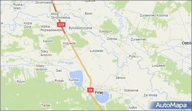 mapa Zagrody Łukówieckie, Zagrody Łukówieckie na mapie Targeo