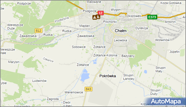 mapa Żółtańce-Kolonia, Żółtańce-Kolonia na mapie Targeo