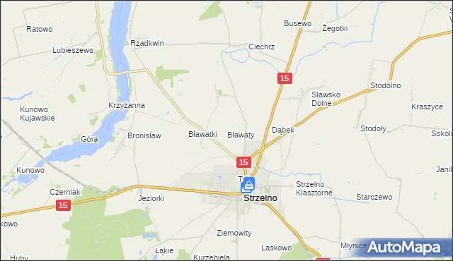 mapa Bławaty, Bławaty na mapie Targeo