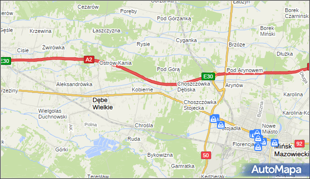 mapa Choszczówka Rudzka, Choszczówka Rudzka na mapie Targeo