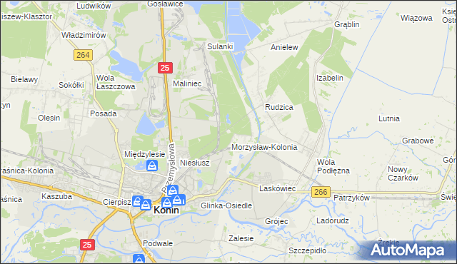 mapa Długa Łąka, Długa Łąka na mapie Targeo