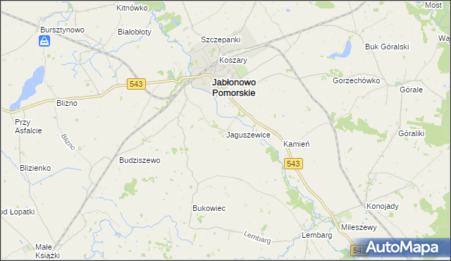 mapa Jaguszewice, Jaguszewice na mapie Targeo