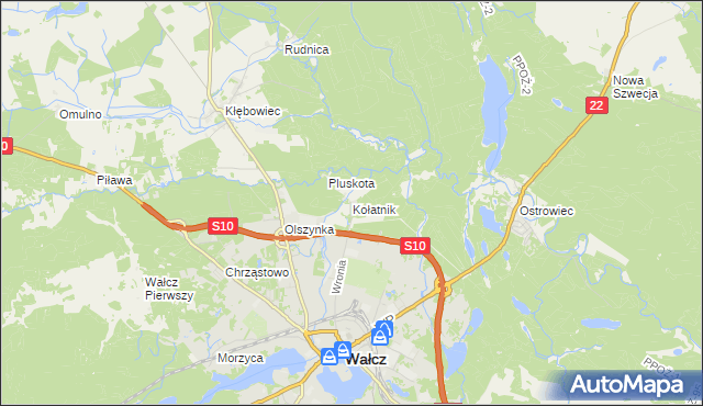 mapa Kołatnik, Kołatnik na mapie Targeo