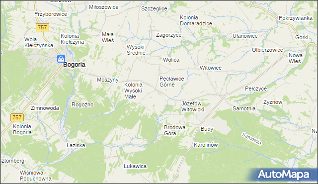 mapa Kolonia Pęcławska, Kolonia Pęcławska na mapie Targeo