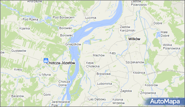 mapa Machów, Machów na mapie Targeo