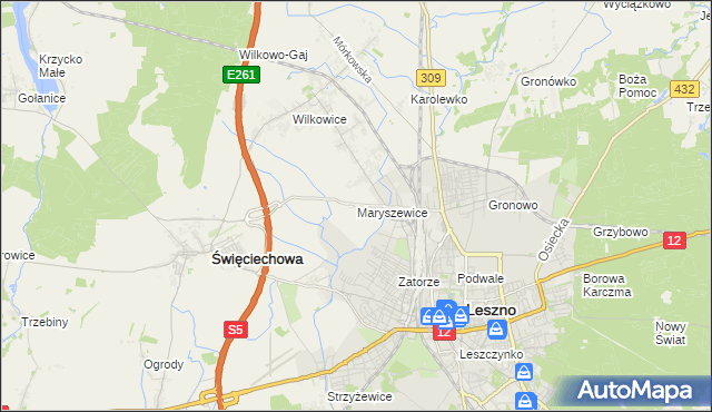 mapa Maryszewice, Maryszewice na mapie Targeo