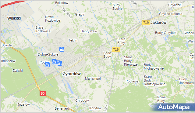 mapa Międzyborów, Międzyborów na mapie Targeo