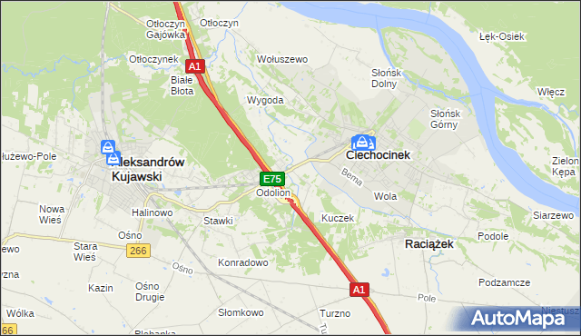 mapa Nowy Ciechocinek, Nowy Ciechocinek na mapie Targeo