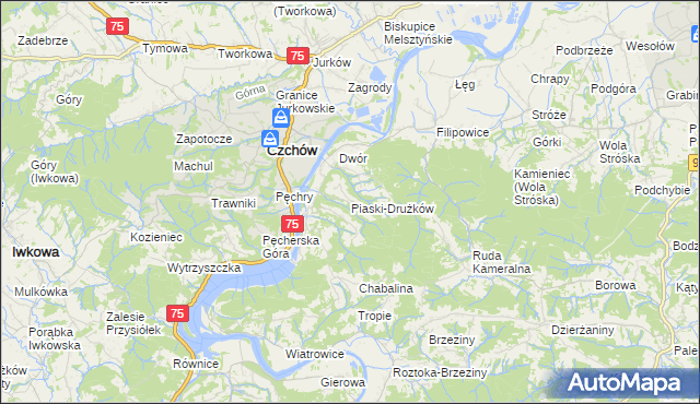 mapa Piaski-Drużków, Piaski-Drużków na mapie Targeo